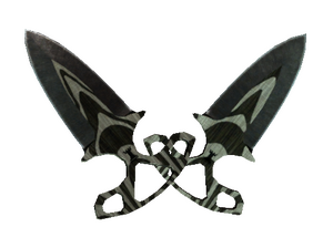 ★ Shadow Daggers | Black Laminate (Battle-Scarred)