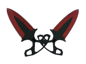 ★ Shadow Daggers | Crimson Web (Well-Worn)