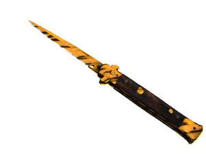 ★ Stiletto Knife | Tiger Tooth (Minimal Wear)