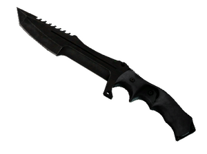★ StatTrak™ Huntsman Knife | Black Laminate (Battle-Scarred)